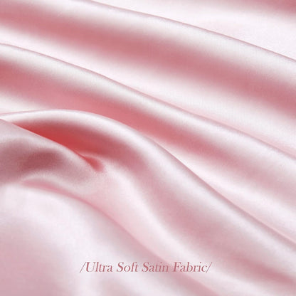 Satin Pillowcase King Set of 2, Ultra Soft & Silky Satin Pillow Cases for Hair and Skin, Wrinkle Fade Resistant Pillow Covers with Envelope Closure (Blush Pink)