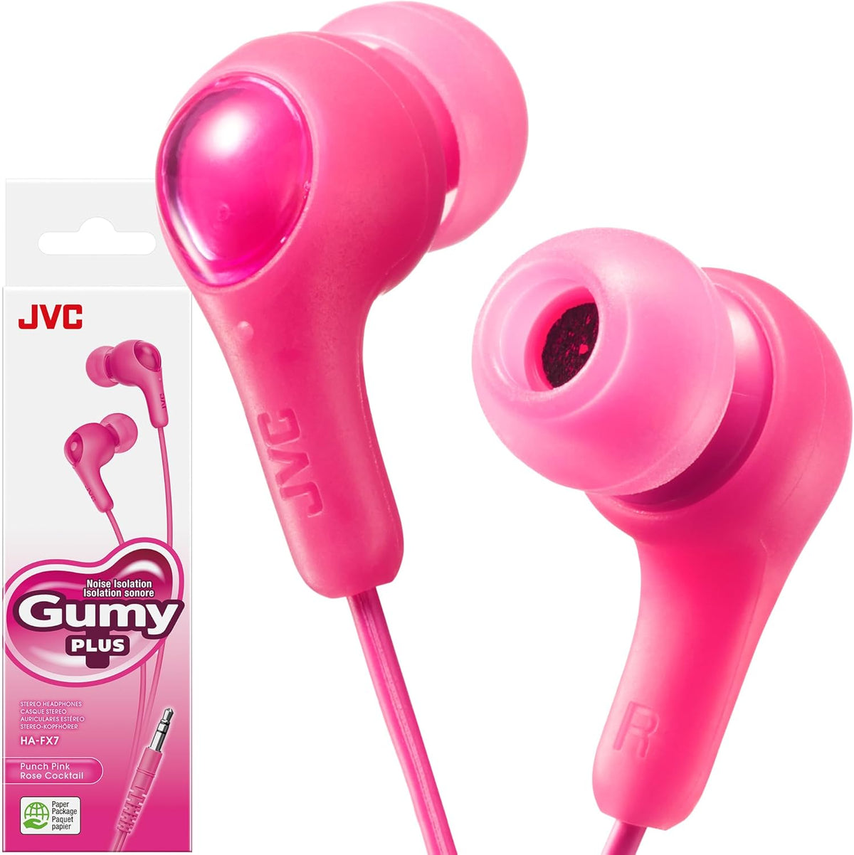 Gumy HAFX7PN in Ear Earbud Headphones, Pink