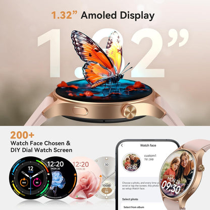 Smart Watch for Women, Answer/Make Call, 1.32'' AMOLED Ultra-Clear Screen