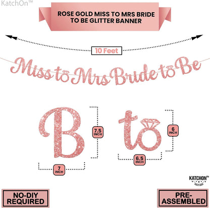 Glitter Miss to Mrs Bride to Be Banner 10 Ft Engagement Party Decor