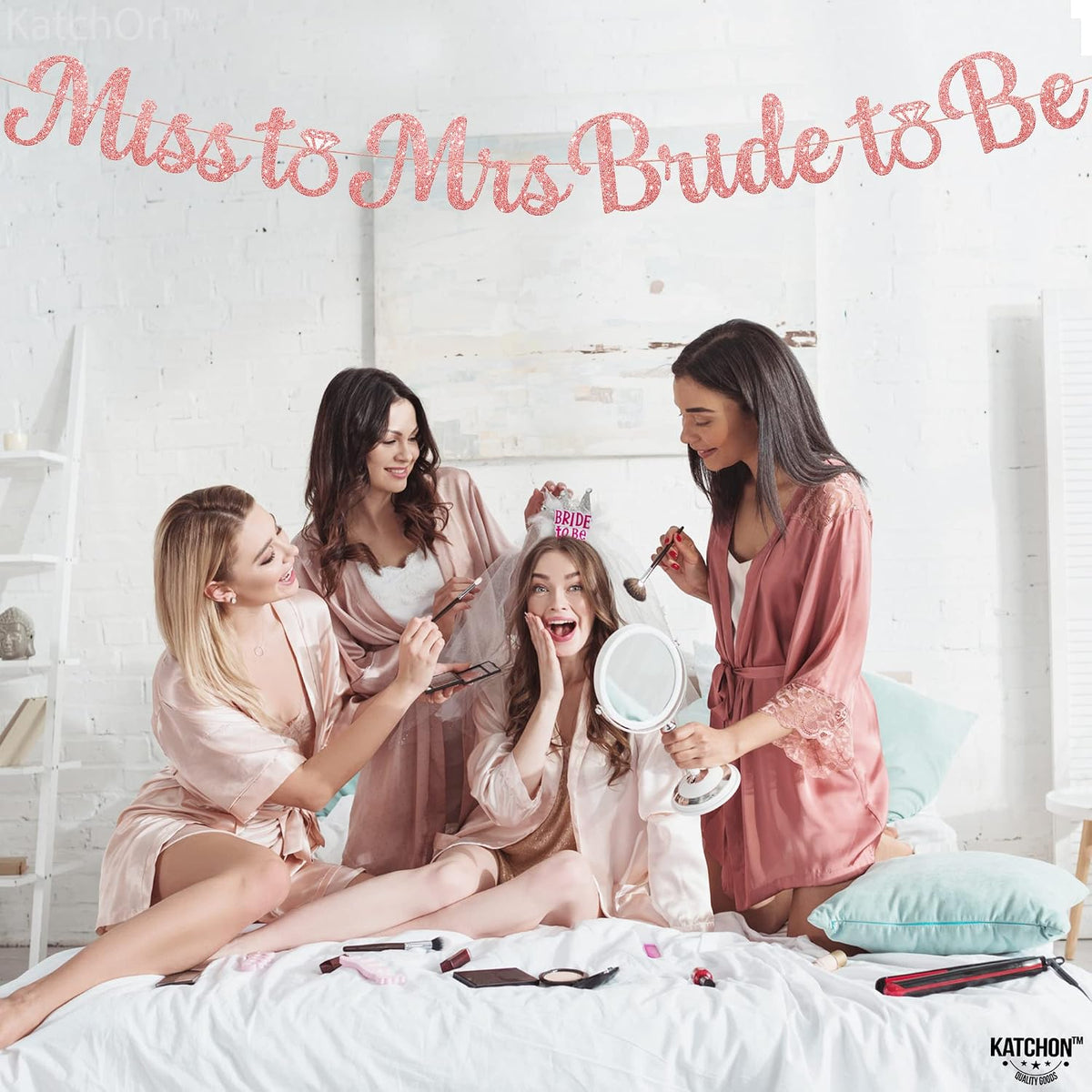 Glitter Miss to Mrs Bride to Be Banner 10 Ft Engagement Party Decor