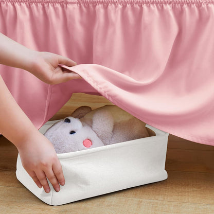 2-Piece Set Ruffled Crib Skirt & Crib Sheet, Blush Pink