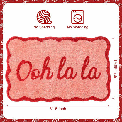 Pink Bathroom Rugs 20 x 31 Inch Ooh La La Funny Bath Mat
