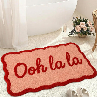 Pink Bathroom Rugs 20 x 31 Inch Ooh La La Funny Bath Mat
