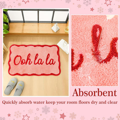 Pink Bathroom Rugs 20 x 31 Inch Ooh La La Funny Bath Mat