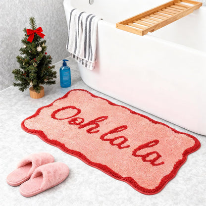 Pink Bathroom Rugs 20 x 31 Inch Ooh La La Funny Bath Mat