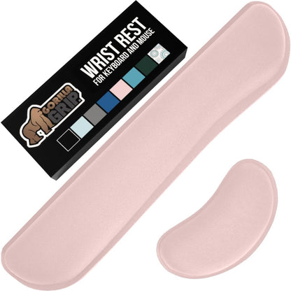Memory Foam Wrist Rest for Computer Keyboard, 2 Piece Pink