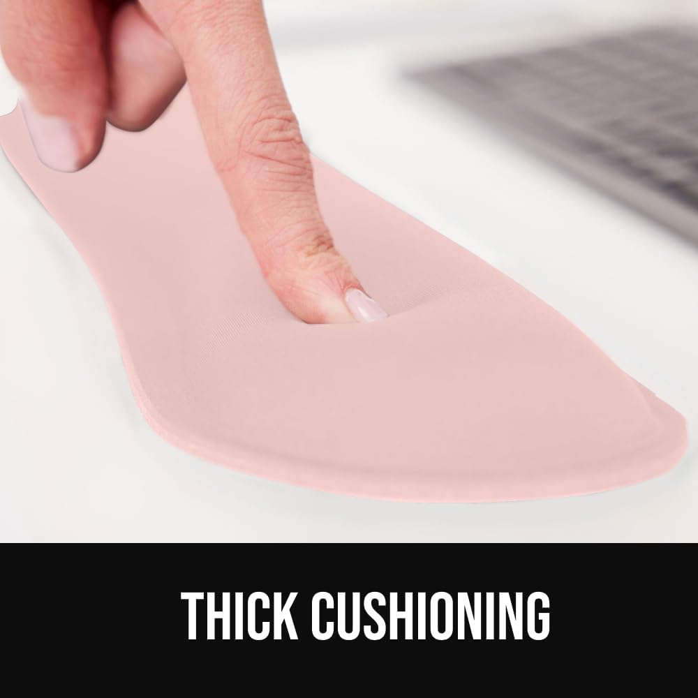 Memory Foam Wrist Rest for Computer Keyboard, 2 Piece Pink