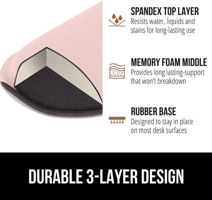 Memory Foam Wrist Rest for Computer Keyboard, 2 Piece Pink