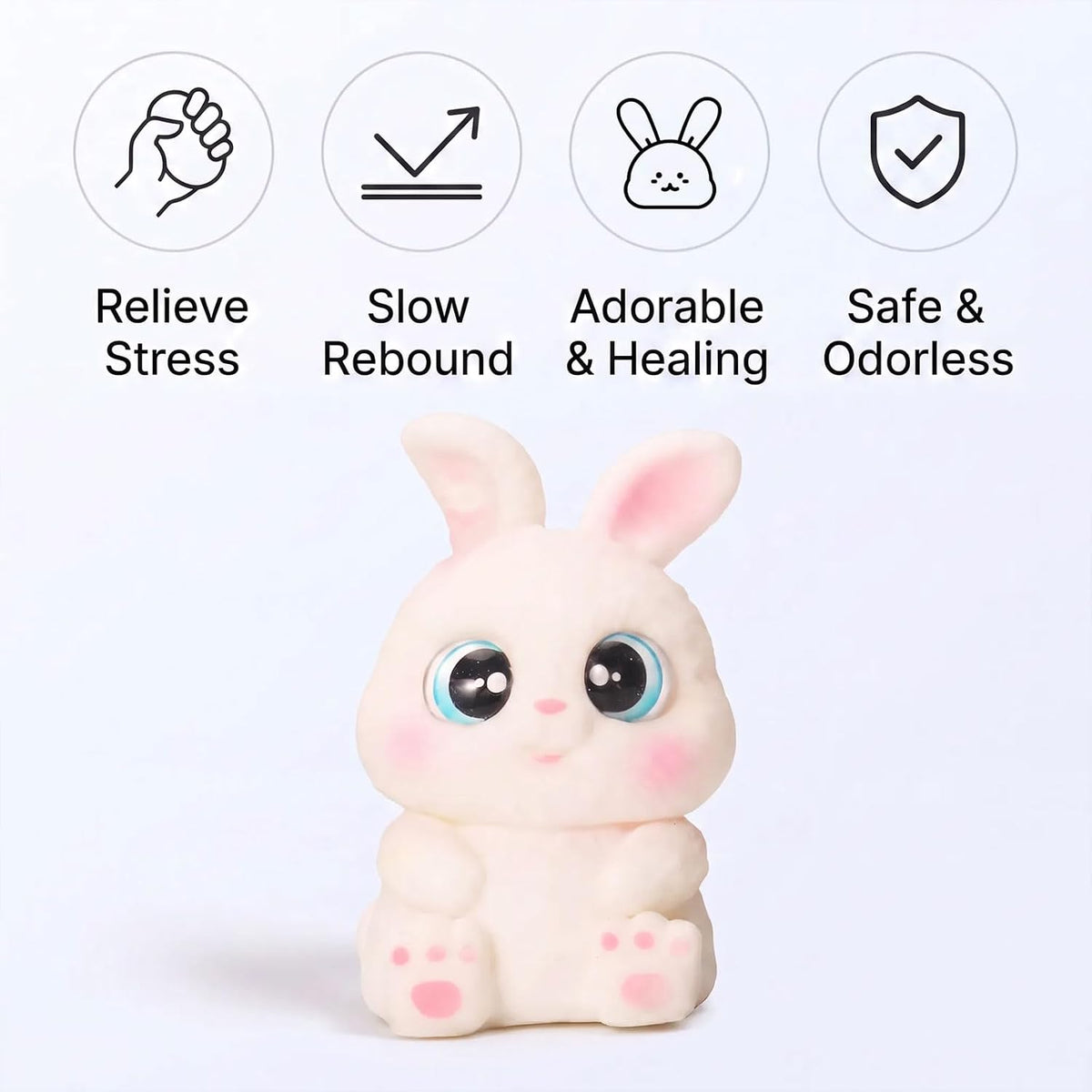 Squishy Toys, Soft Cute Rabbit-Shaped Sensory Fidget Toys Gifts for Adults