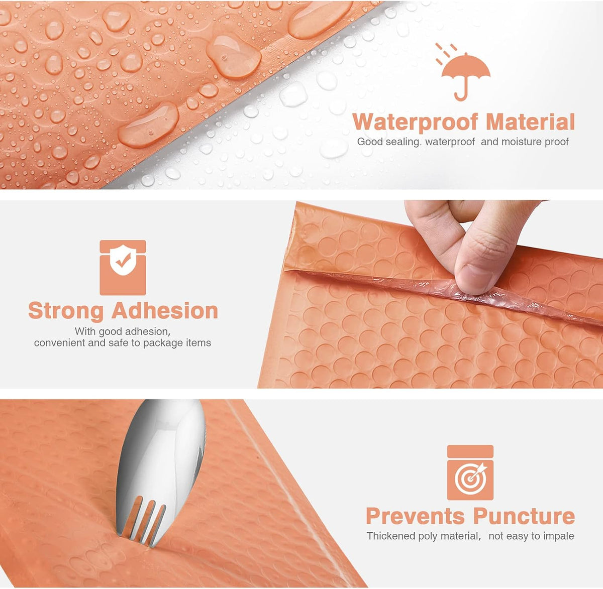 Bubble Mailer 6x10 100 Pack Peach Opaque Padded Envelopes
