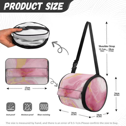 Pink Marble Print Wall Mounted Toilet Paper Holder Moisture Resistant Versatile Tissue Roll Paper Holder Hanging Bathroom Tissue Towel Roll Holder 6.3 * 6.3 * 6.3 Inch