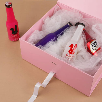 Pink Gift Box Large 13x11x5.3 Inches, Pink Gift Boxes for Presents with Magnetic Closure Lid, Luxury Gift Box Rectangle Collapsible Boxes for Gift Packaging