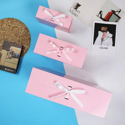 Pink Gift Box Large 13x11x5.3 Inches, Pink Gift Boxes for Presents with Magnetic Closure Lid, Luxury Gift Box Rectangle Collapsible Boxes for Gift Packaging