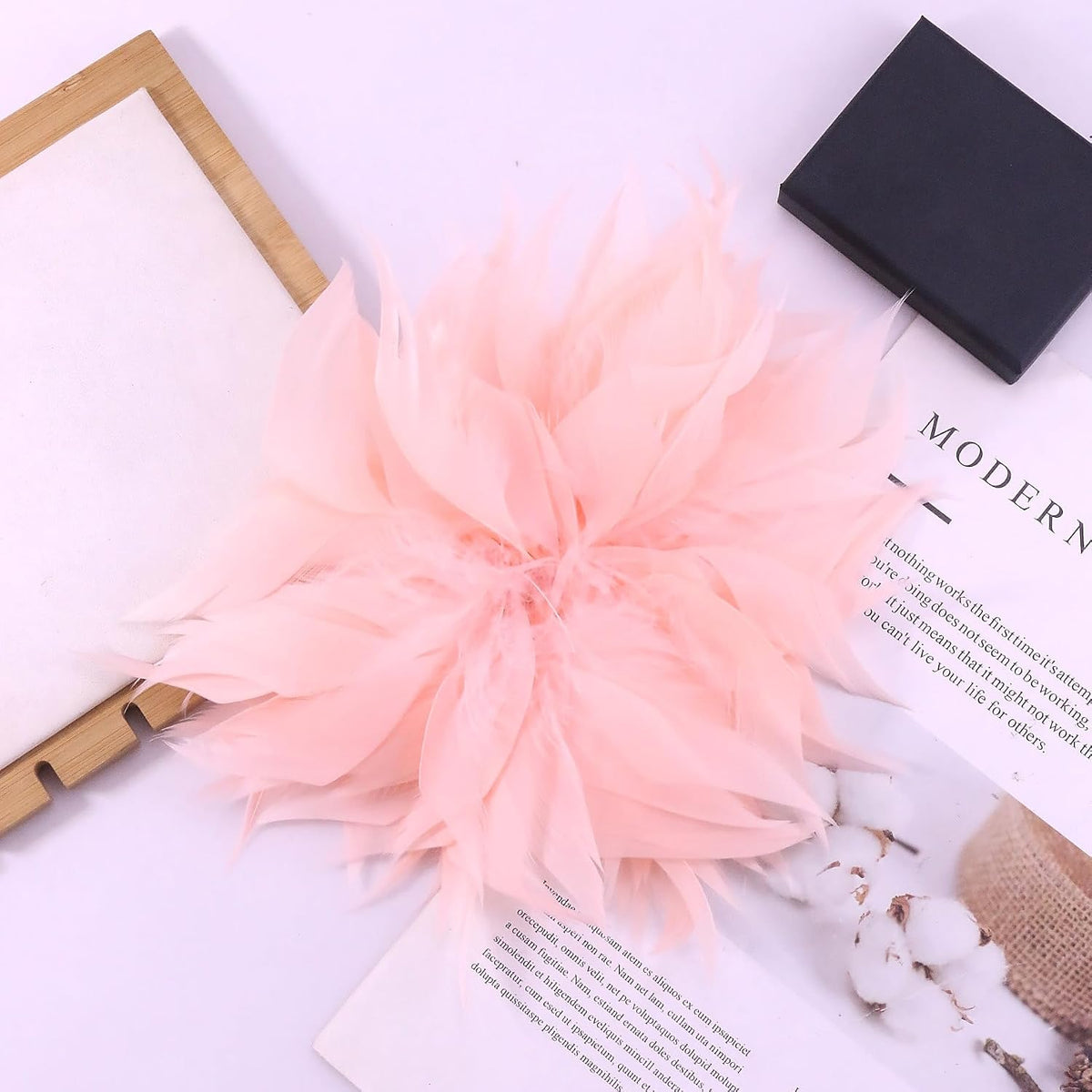 Brooches and Pins for Women Men Large Feather Flower Brooch Prom Jewelry Accessorie Oversized Floral Lapel Pins Wedding Bridesmaid Dress Costume 5.9inch