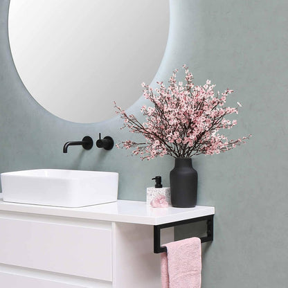 15 Pcs Artificial Flowers Baby Breath Faux Artificial Gypsophila Bouquet Fake Silk Flowers Real Touch for Hotel Home Office Kitchen Bathroom Wedding Wall DIY Room Farmhouse Décor (Pink)