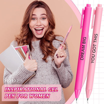 50 Pcs Inspirational Pens Bulk Powder Colors, Motivational