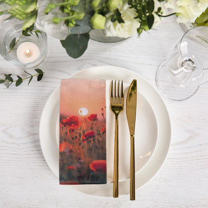 Pink Flower Cloth Napkins Spring Floral 20x20 Inch Dinner Reusable Napkins Washable Table Cloth Napkin for Party Wedding Home Holiday Restaurant Decoration