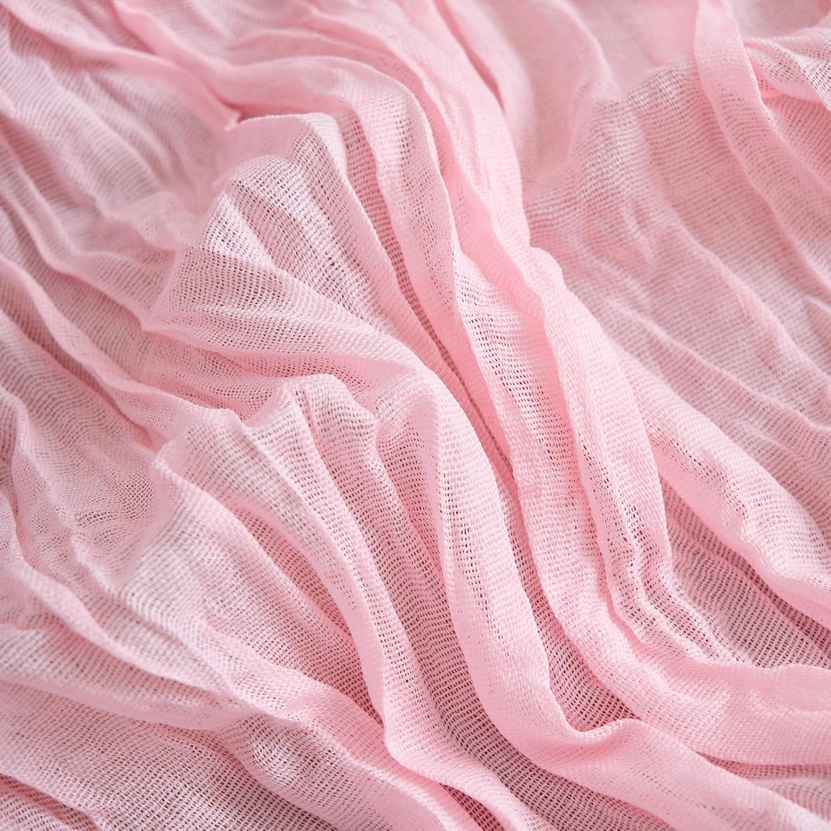 Blush Pink Cheesecloth Table Runner Fall Sheer Wedding Decor 10FT