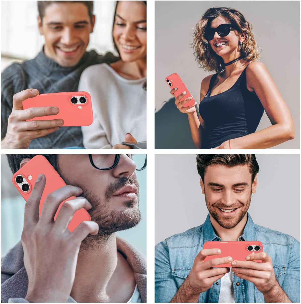 Compatible with iPhone 17 Case, Shockproof Liquid Silicone Protective Phone Case with Soft Anti-Scratch Microfiber Lining Ultra Slim Drop Protection Phone Cover (Peach)