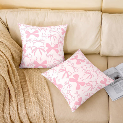 Cute Bowknot Throw Pillow Covers Set of 2