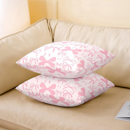 Cute Bowknot Throw Pillow Covers Set of 2