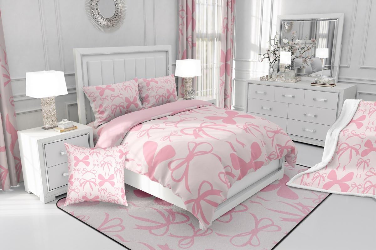 Cute Bowknot Throw Pillow Covers Set of 2