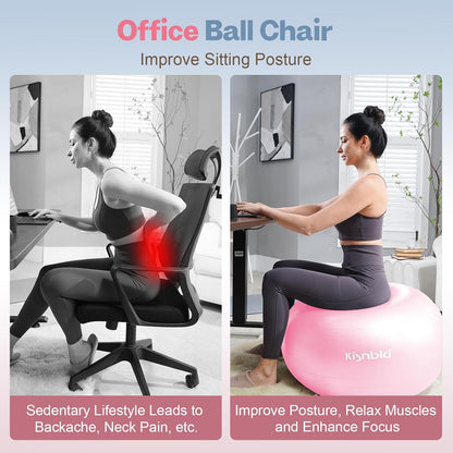 Exercise Ball, Extra Thick Yoga Ball for Home Workout & Stability