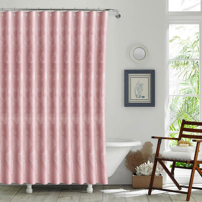 Pink Bathroom Accessories Set with Shower Curtain,23 Piece Bathroom Set,Tray,Trash Can,Soap Dispenser,Soap Dish,Toothbrush Holder,Toothbrush Cup,Toilet Brush and Qtip Holders