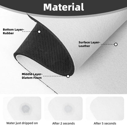 Light Pink Marble With Gold Faucet Mat Splash Guard, Absorbent Quick-Dry Kitchen Sink Mat,Ideal For Splash Guard Drip Catching