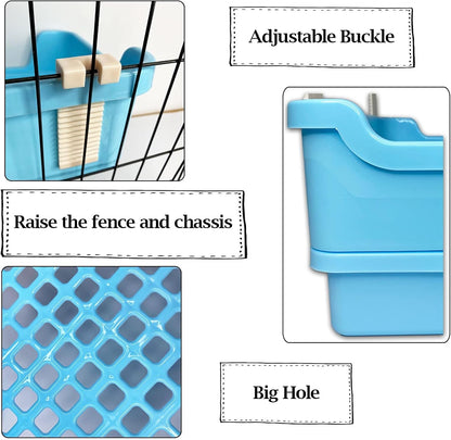 kathson Extra Large Rabbit Litter Box Trainer Rabbit Toilet Small Animal Potty Bunny Litter Pan Box for Adult Guinea Pig Rats Chinchilla Ferret Galesaur (Pink)