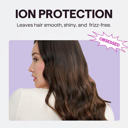 Wavytalk Blown Away onic Hair Dryer Pink, 1.7 Inch Wet to Straight Flat Iron