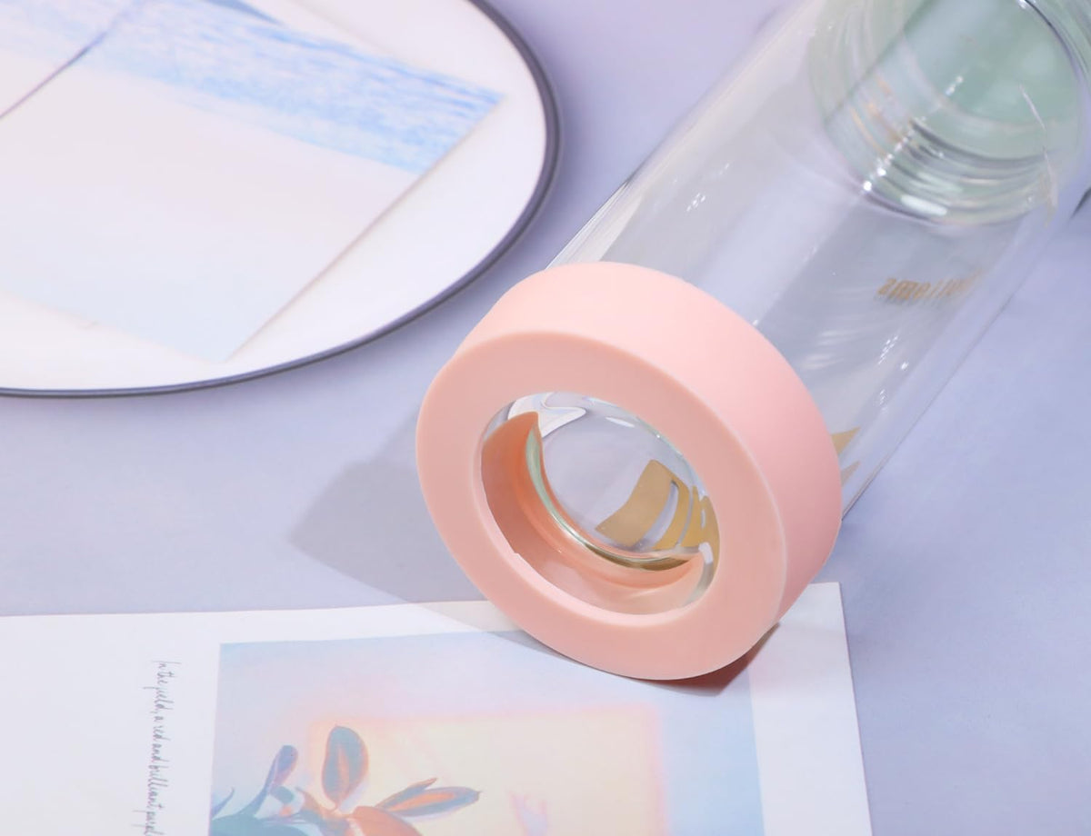 3pcs 6cm Silicon Protective Cup Mat Sleeve Heat-Resistant Bottle Holder Rubber Coaster Tumblers Protector Base Pad Non-Slip Bottom Cover Ring Accessories for Thermos Cup (Light Pink)