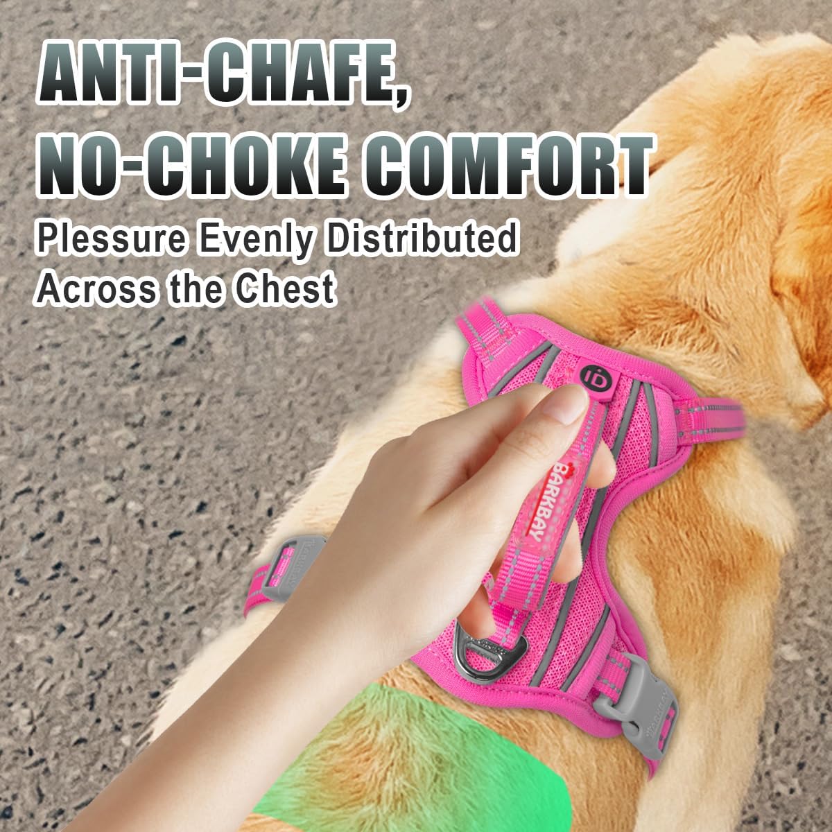Dog Harness for Large Dogs No Pull Dog Vest ID Tag Pocket