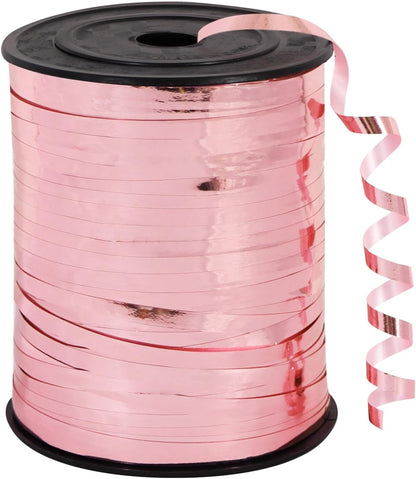 500 Yards Curling Ribbon-Balloon Ribbon-Shiny Rose Gold Metallic String for DIY Decor,Gift Wrapping,Ribbons and Bows for Christmas New Year Birthday Gifts Graduation Supplies