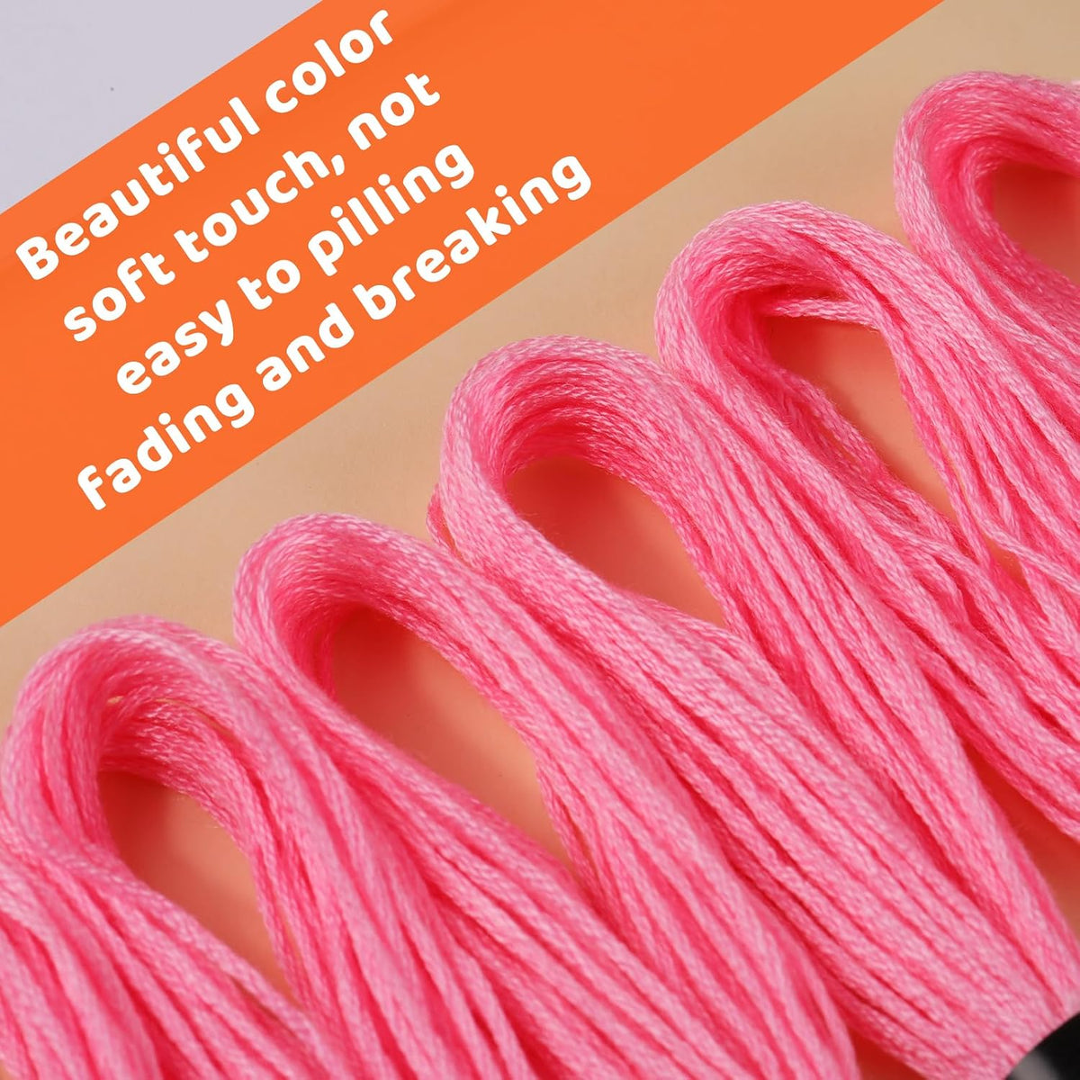14 Skeins Pink Cotton Embroidery Floss, Friendship Bracelet String
