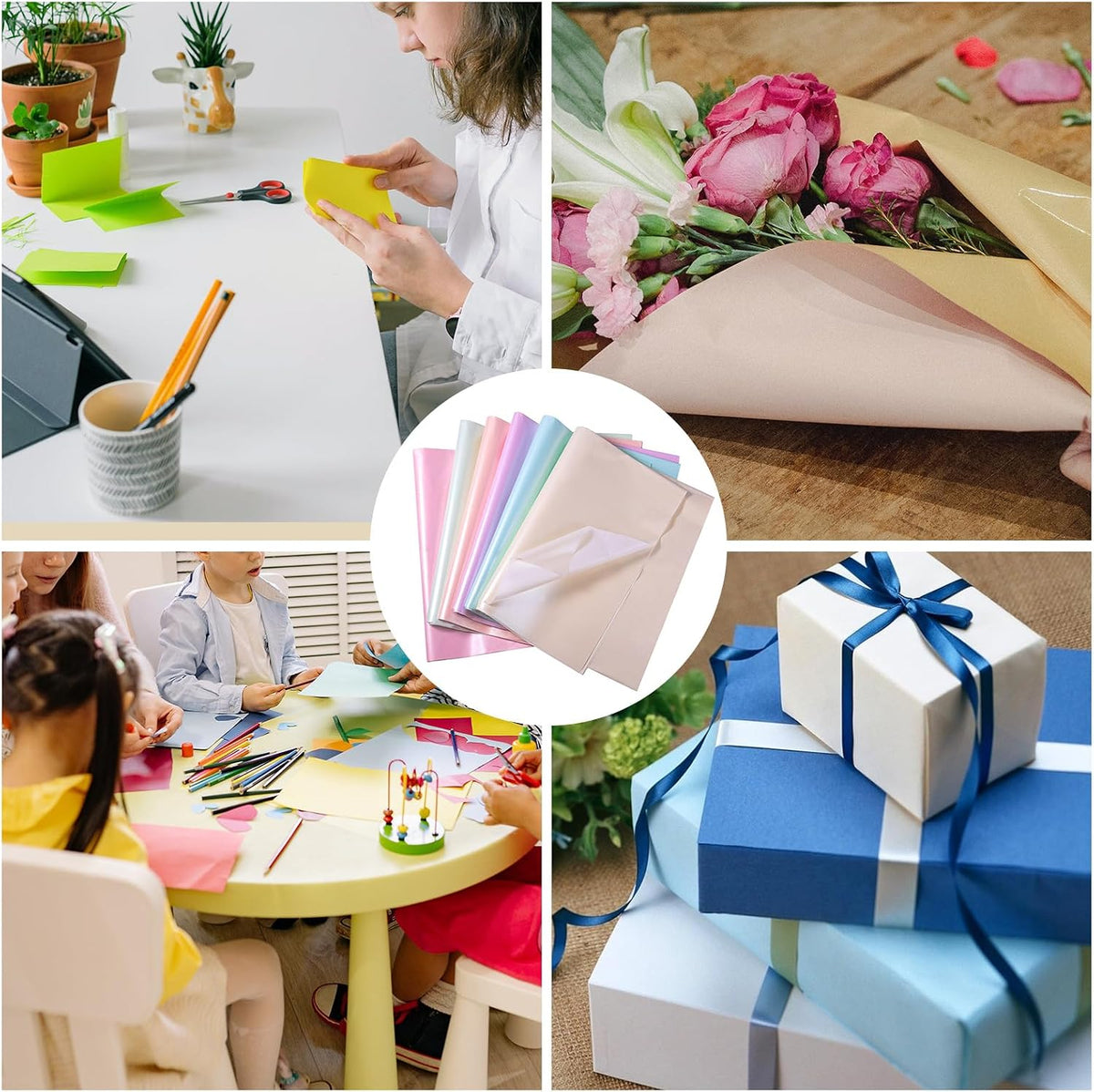 30 Sheets 19.7x13.8 Inch Metallic Tissue Papers
