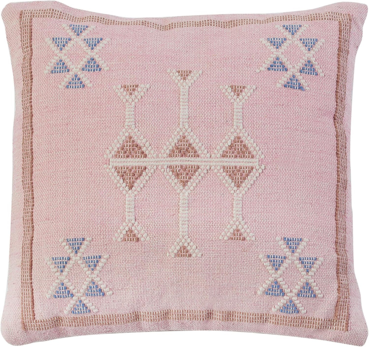 Home Collection Aletha Boho 18-inch Peach Square Decorative Accent Pillow