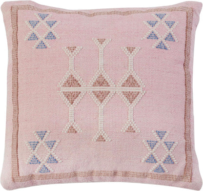 Home Collection Aletha Boho 18-inch Peach Square Decorative Accent Pillow