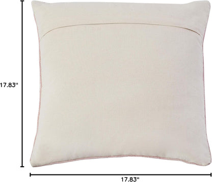 Home Collection Aletha Boho 18-inch Peach Square Decorative Accent Pillow