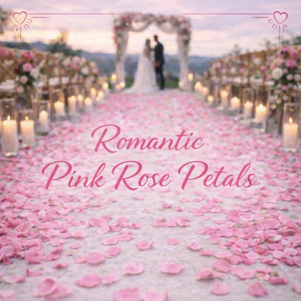 3000 Pcs Rose Petals Artificial Flowers Silk Petals Table Scatters for Romantic Special Night Decorations, Weddings, Valentine's Day, Proposals, Anniversaries, Bridal Showers Party Decor