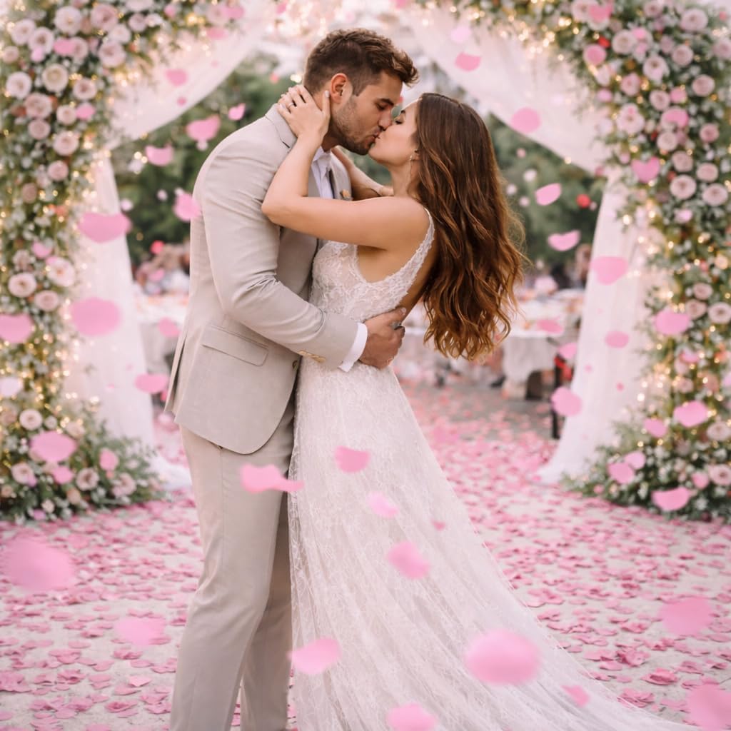 3000 Pcs Rose Petals Artificial Flowers Silk Petals Table Scatters for Romantic Special Night Decorations, Weddings, Valentine's Day, Proposals, Anniversaries, Bridal Showers Party Decor