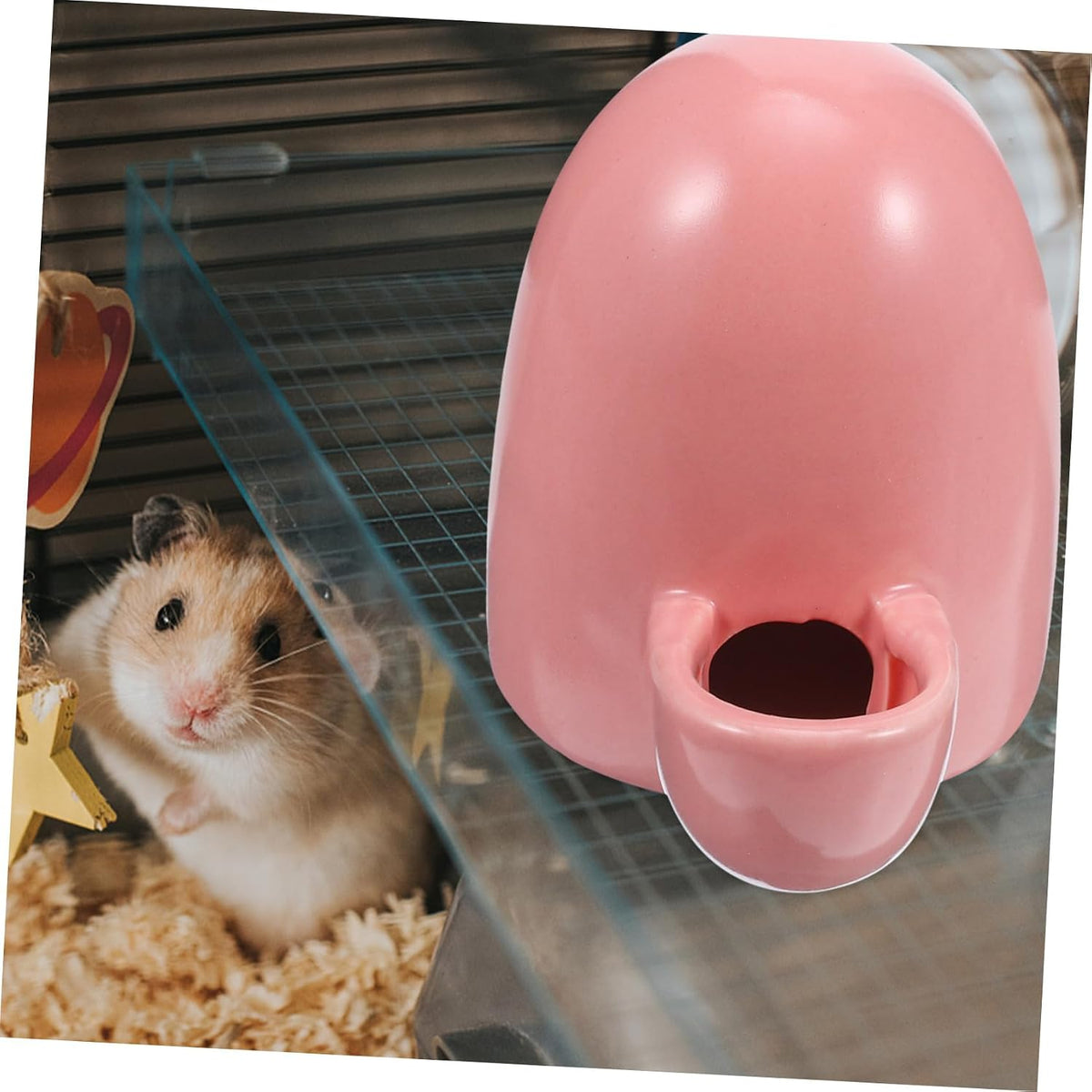 Mini Hamster Drinking Dispenser Automatic PET Water Fountain for Small Animals Pink Easy to Clean for Hamsters and Guinea Pigs