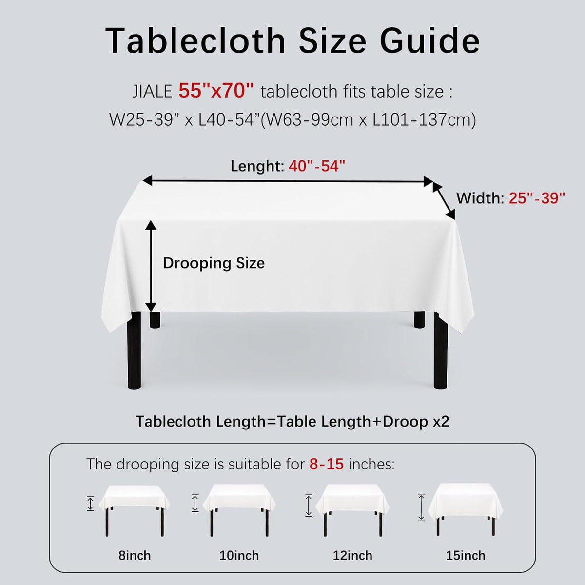 Pink Tablecloth Rectangle Linen Style Fabric, 55" x 70"