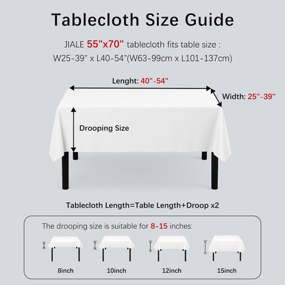 Pink Tablecloth Rectangle Linen Style Fabric, 55" x 70"