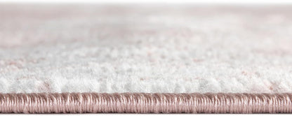 Oxford Collection Area Rug - Bodleian (5' 3" Round, Pink/ Ivory)