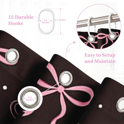 Bow Shower Curtain with Scalloped