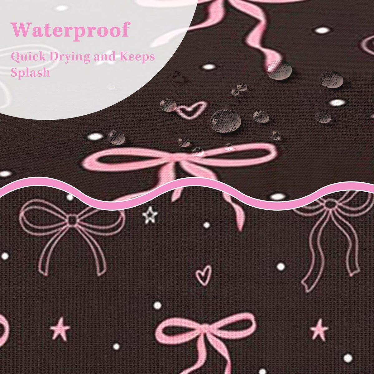 Bow Shower Curtain with Scalloped