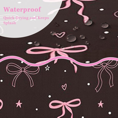 Bow Shower Curtain with Scalloped