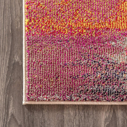Modern Abstract Brushstroke Ivory/Pink Indoor Area Rug, 3x5, Contemporary POP, Transitional, Easy-Cleaning for Living Room, Bedroom, Kitchen, Pet Friendly, Non-Shedding (CTP101A-3)